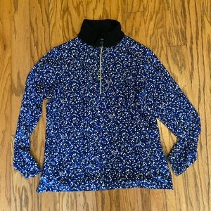 BirdeeSport Australia Women’s Blue and Black Golf Long-Sleeve Top M